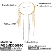 316L Stainless Steel 18K PVD Gold Tassel Necklace and Choker Collection made with 316L stainless steel and 18K PVD gold finish for wholesale jewelry buyers - image 8