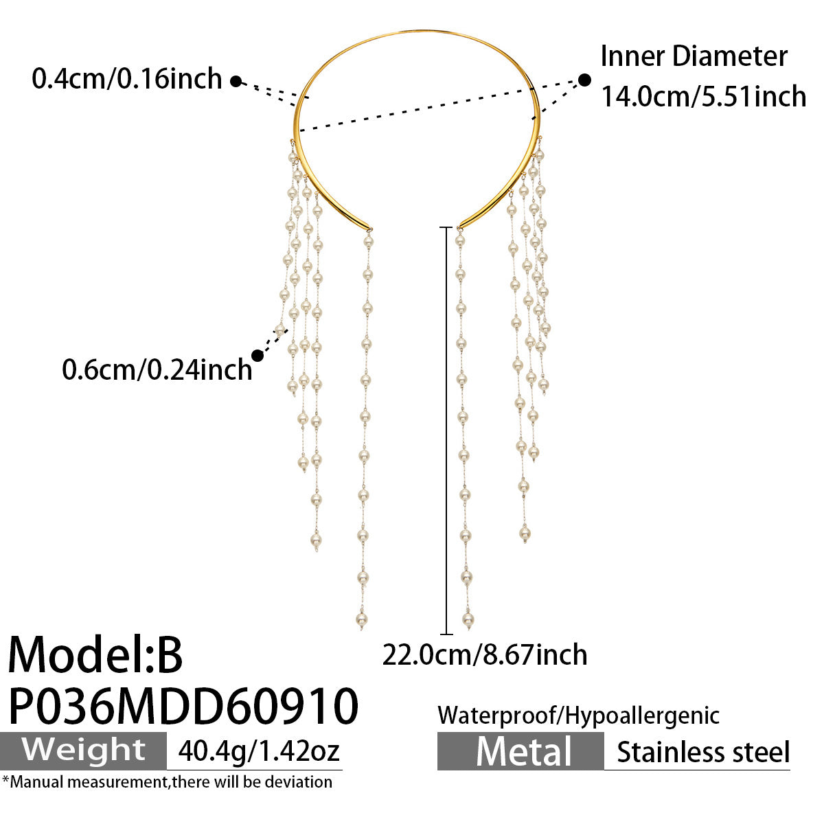 316L Stainless Steel 18K PVD Gold Tassel Necklace and Choker Collection made with 316L stainless steel and 18K PVD gold finish for wholesale jewelry buyers - image 9