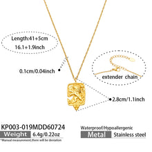 MiduoduoJewelry textured rectangular pendant necklace size and chain specification guide
