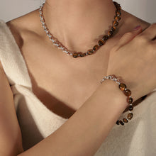 316L Stainless Steel 18K PVD Gold Tiger Eye Stone Bracelet and Necklace made with 316L stainless steel and 18K PVD gold finish for wholesale jewelry buyers - image 3