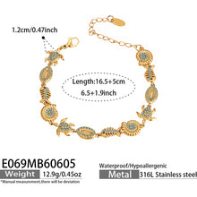 316L Stainless Steel 18K PVD Gold Turquoise Ocean Bracelet made with 316L stainless steel and 18K PVD gold finish for wholesale jewelry buyers - image 15