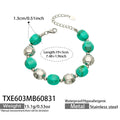 TXE603 – Bracelet / Green Resin Steel / 19+5 cm