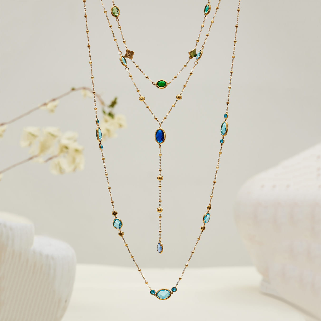 tx506 stainless steel necklace and bracelet detail