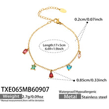 TXE065 white zircon bracelet size details