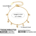 Bracelet / Diamond Zircon / 17+5cm
