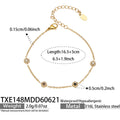 Necklace / Black CZ – 18K Gold Plated / 41 + 5 cm