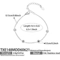 Necklace / Black CZ – Polished Steel / 41 + 5 cm