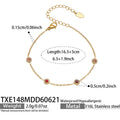 Necklace / Red CZ – 18K Gold Plated / 41 + 5 cm