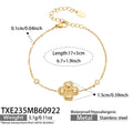 Bracelet / Four-Petal Flower / Gold Tone