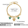 Gold Turtle Ocean Charm Bracelet 17+5cm (TXE590) / Default