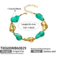 TXE600 – Bracelet / Green Resin Gold / 20+5 cm