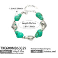 TXE600 – Bracelet / Green Resin Steel / 20+5 cm