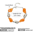 TXE600 – Bracelet / Orange Resin Steel / 20+5 cm