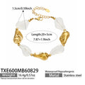 TXE600 – Bracelet / White Resin Gold / 20+5 cm