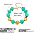 Bracelet / Green Resin Gold / 20.5+5 cm