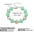 Bracelet / Light Green Resin Steel / 20.5+5 cm
