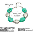 Bracelet / Green Resin Steel / 21+5 cm