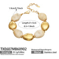 Bracelet / Ivory Resin Gold / 21+5 cm