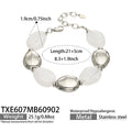 Bracelet / White Resin Steel / 21+5 cm