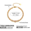 Bracelet / Pink Zircon / Gold / 17+5 cm