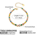 Bracelet / Multicolor Zircon / Gold / 17+5 cm