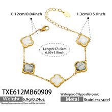 TXE612 black and white zircon bracelet size details, 17+5 cm