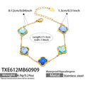 Blue Clover - Gold Tone / 17+5 cm