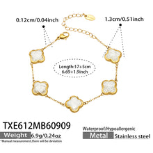 TXE612 white zircon bracelet size details, 17+5 cm