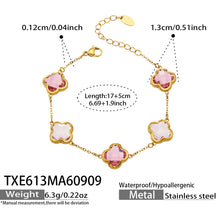 TXE613 pink zircon bracelet size details, 17+5 cm