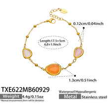 TXE622 orange cat eye bracelet with 17.5+5 cm length and product specification details