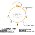 Bracelet / Gold Tone / Green