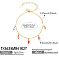 Bracelet / Gold Tone / Red