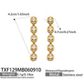Earrings / TXF129 White Zircon / Gold