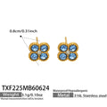 Blue CZ - Gold / Earrings