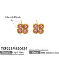 Pink CZ - Gold / Earrings
