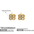 White CZ Gold / Earrings