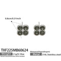 Grey CZ Steel / Earrings