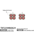 Pink CZ Steel / Earrings