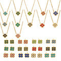 316L Stainless Steel 18K PVD Gold Clover Necklace & Earring Collection