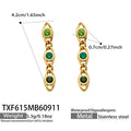 Earrings / Green / Gold