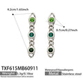 Earrings / Green / Steel