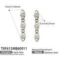 Earrings / White / Steel