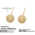 Stud Earrings / 8 mm