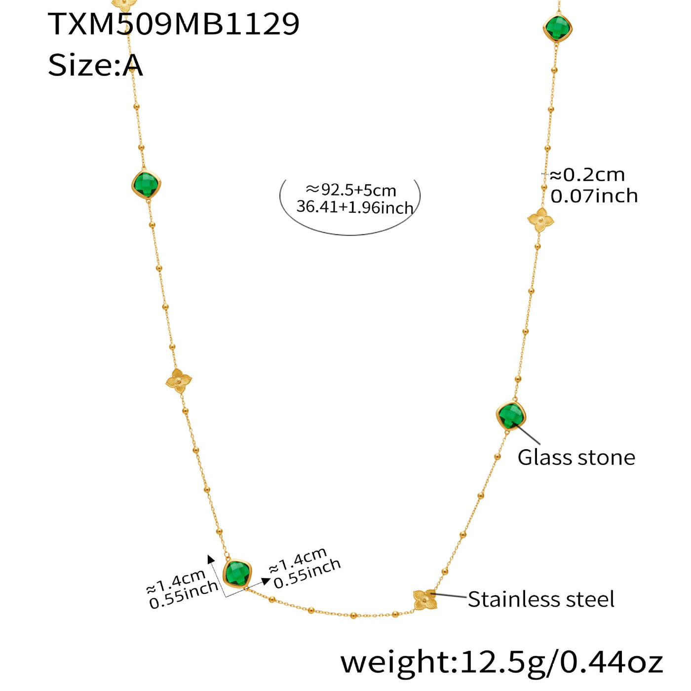 316L Stainless Steel Glass Stone Jewelry Set | Wholesale