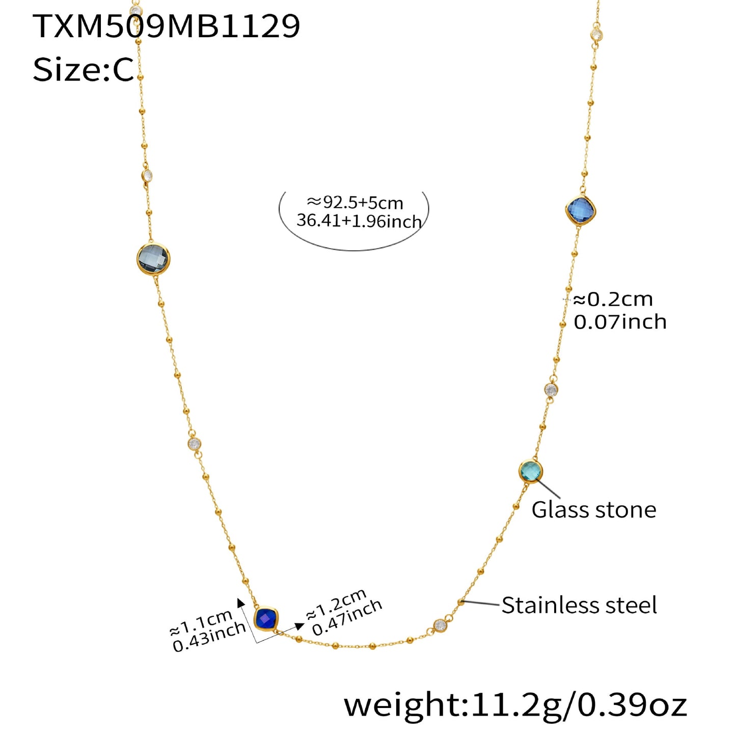 316L Stainless Steel Glass Stone Jewelry Set | Wholesale