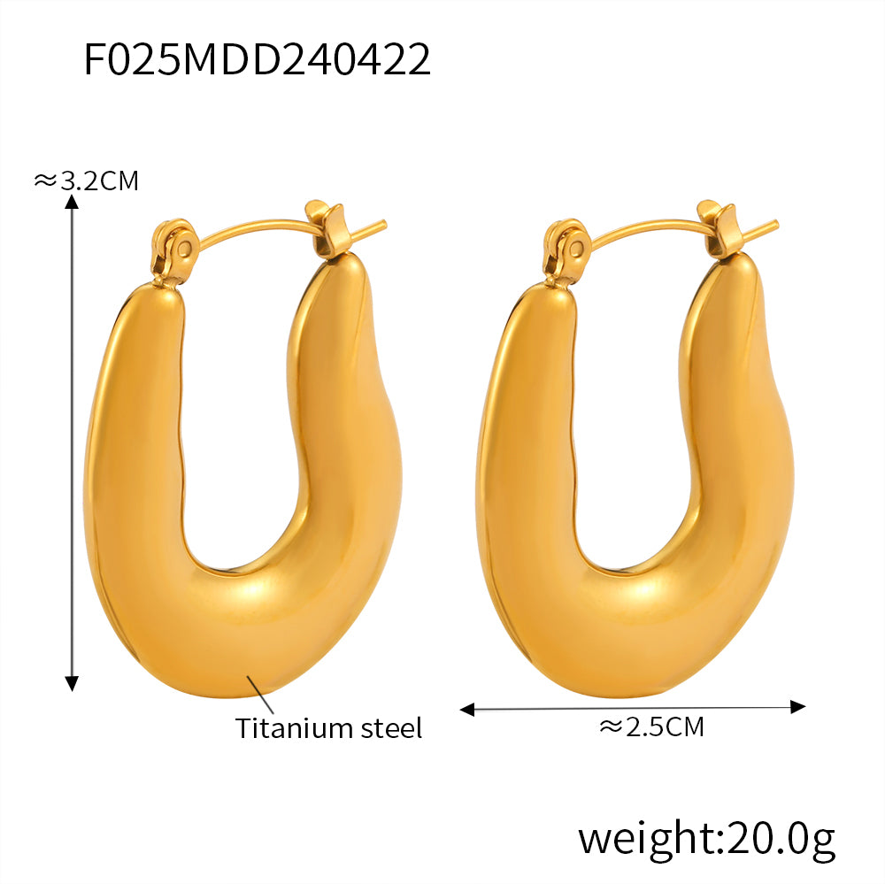 Miduoduo TXP025-TXF025 Earrings Gold - Dimension & Weight Specifications