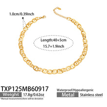 TXP125 mariner chain necklace 40+5 cm size details
