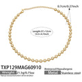 Necklace / TXP129 White Zircon / Gold