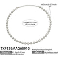 Necklace / TXP129 White Zircon / Steel