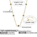 Bracelet / Green CZ – 18K Gold Plated / 16.5 + 5 cm